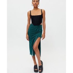 Mesh midi skirt